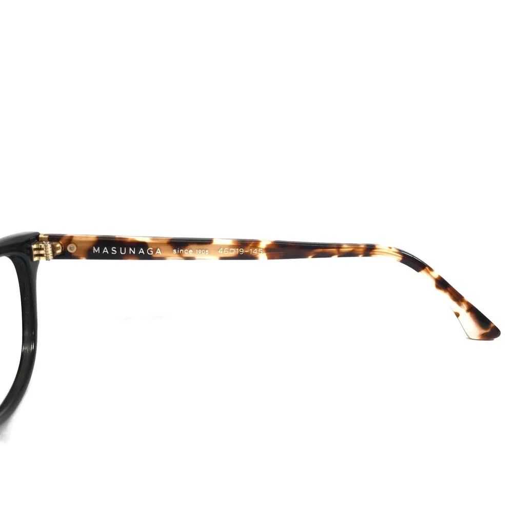 Masunaga Eyeglasses Frames 095 Black Tortoise Cat Eye Full Rim 46-19-145